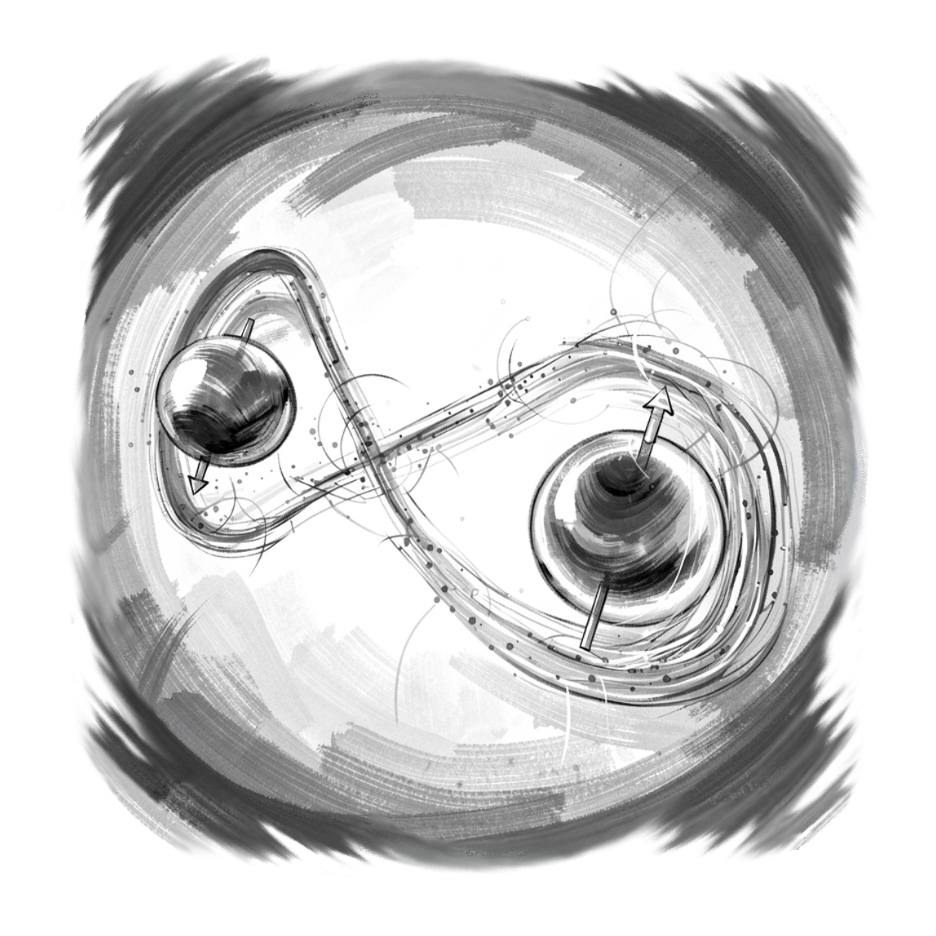 two entangled particles